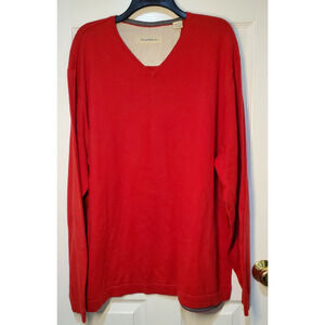 Tommy Bahama RELAX Men's V-Neck Pullover Sweater Long Sleeve Red Size XXL 2XL